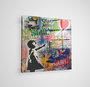 Wallity Pintura Decorativa de Vidrio Templado Multicolor 70 x 70 cm